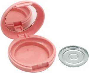 misppro Empty Makeup Eyeshadow Box with Mirror - DIY Cosmetic Case for Foundation, Blush, Powder, Blue, 4.4cm