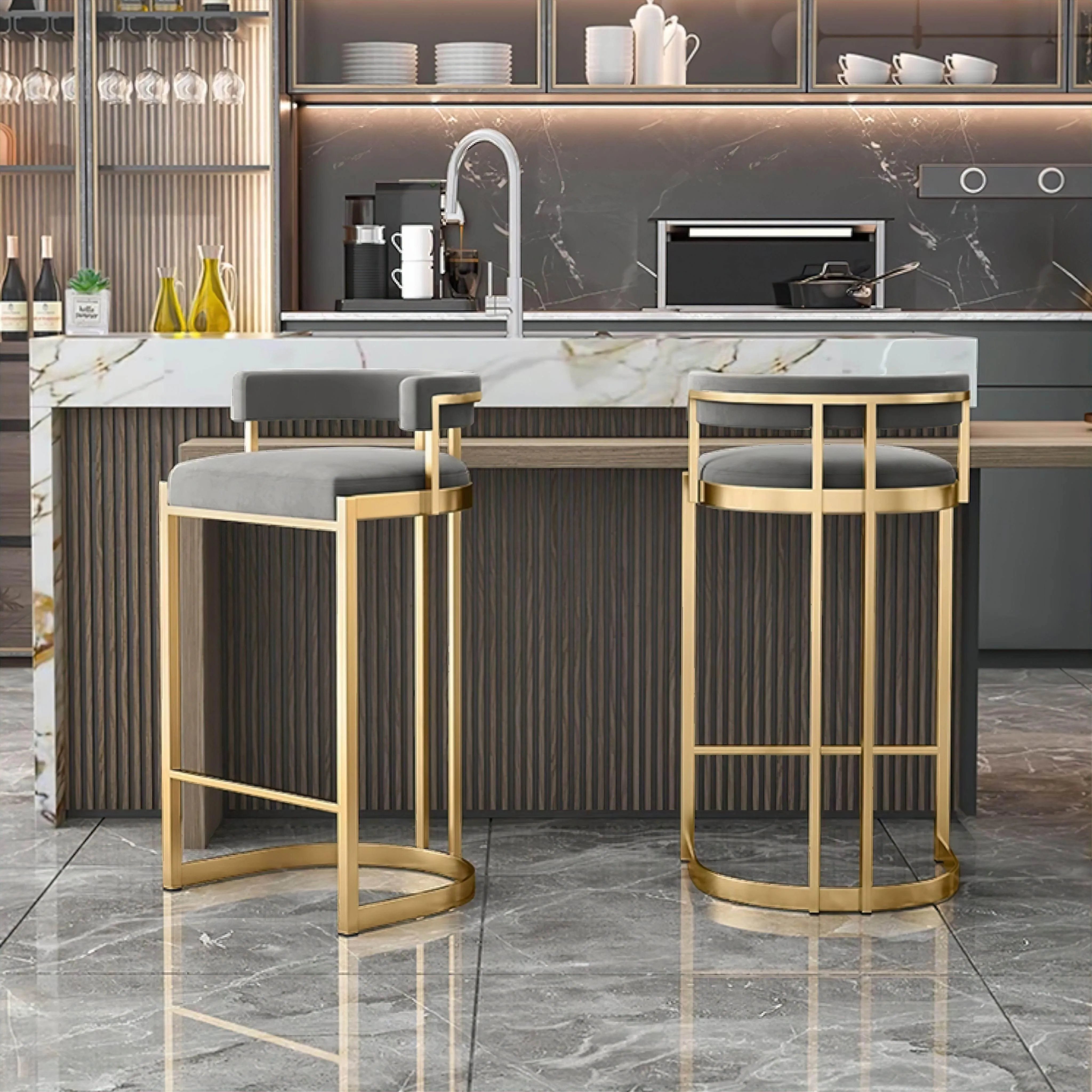 Modern Adjustable Bar Stool - Sophie Height-Adjustable Chair