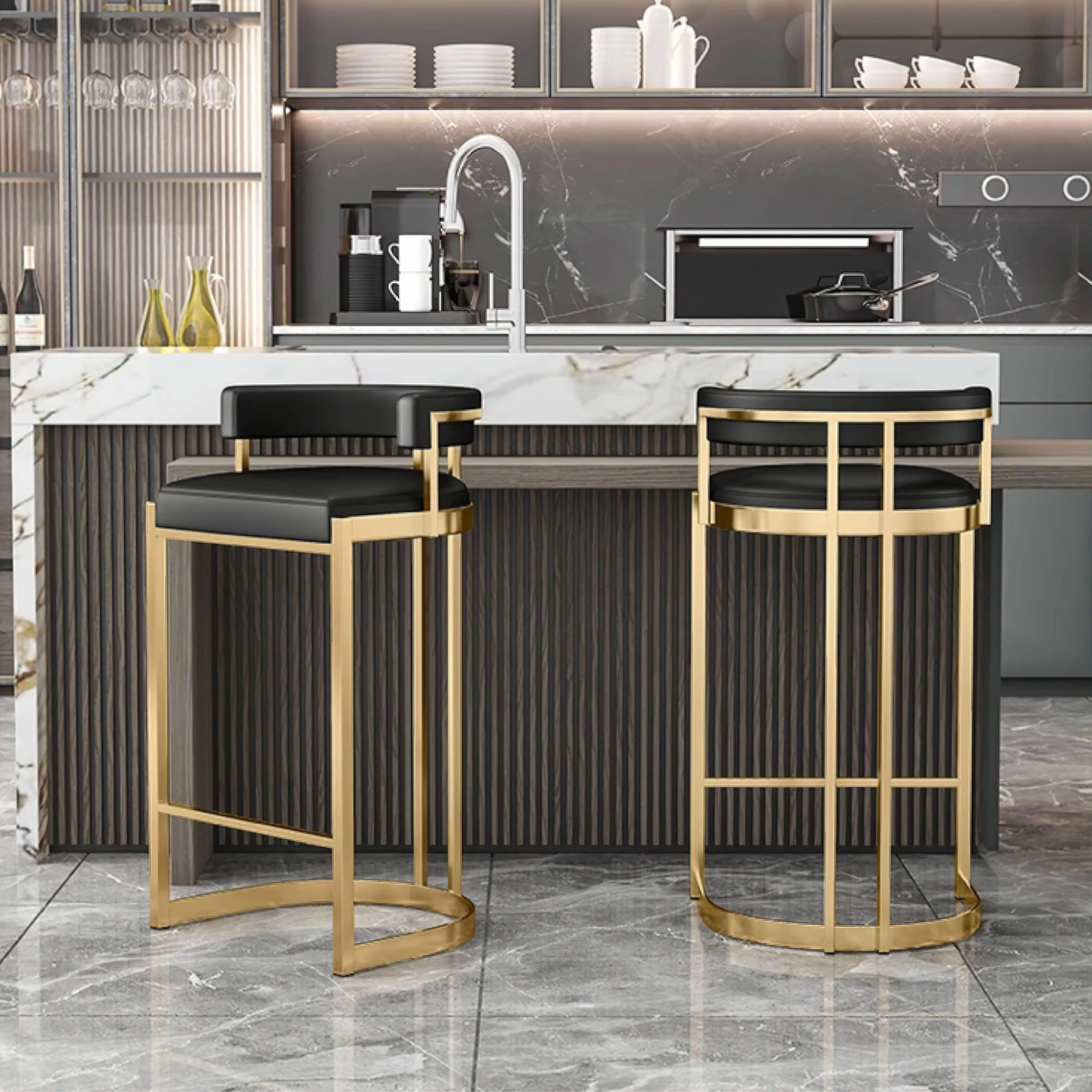 Modern Adjustable Bar Stool - Sophie Height-Adjustable Chair