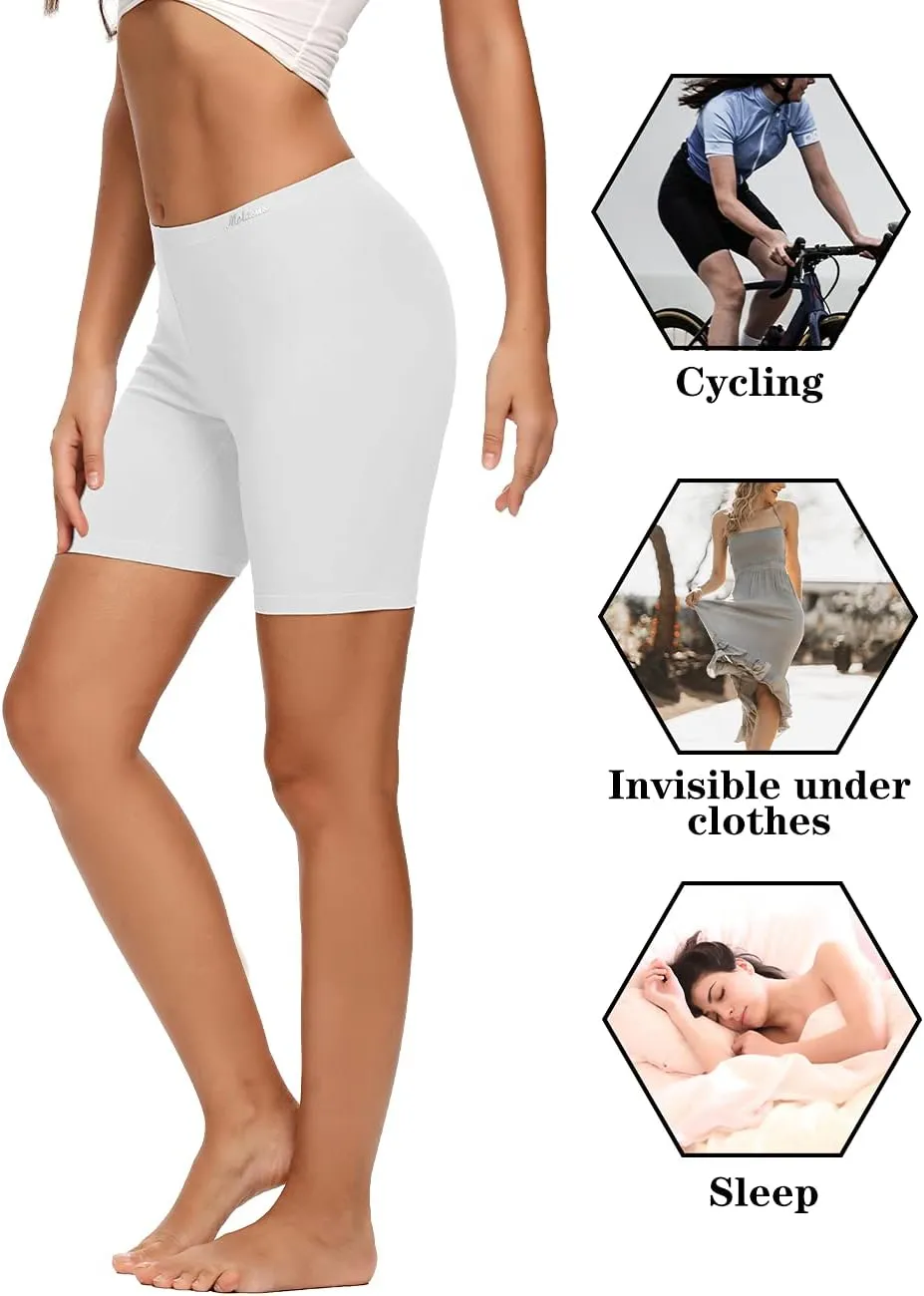 Molasus Womens Cotton Boxer Shorts Underwear Anti Chafing Bike Shorts(Regular & Plus Size)