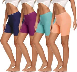 Molasus Womens Cotton Boxer Shorts Underwear Anti Chafing Bike Shorts(Regular & Plus Size)