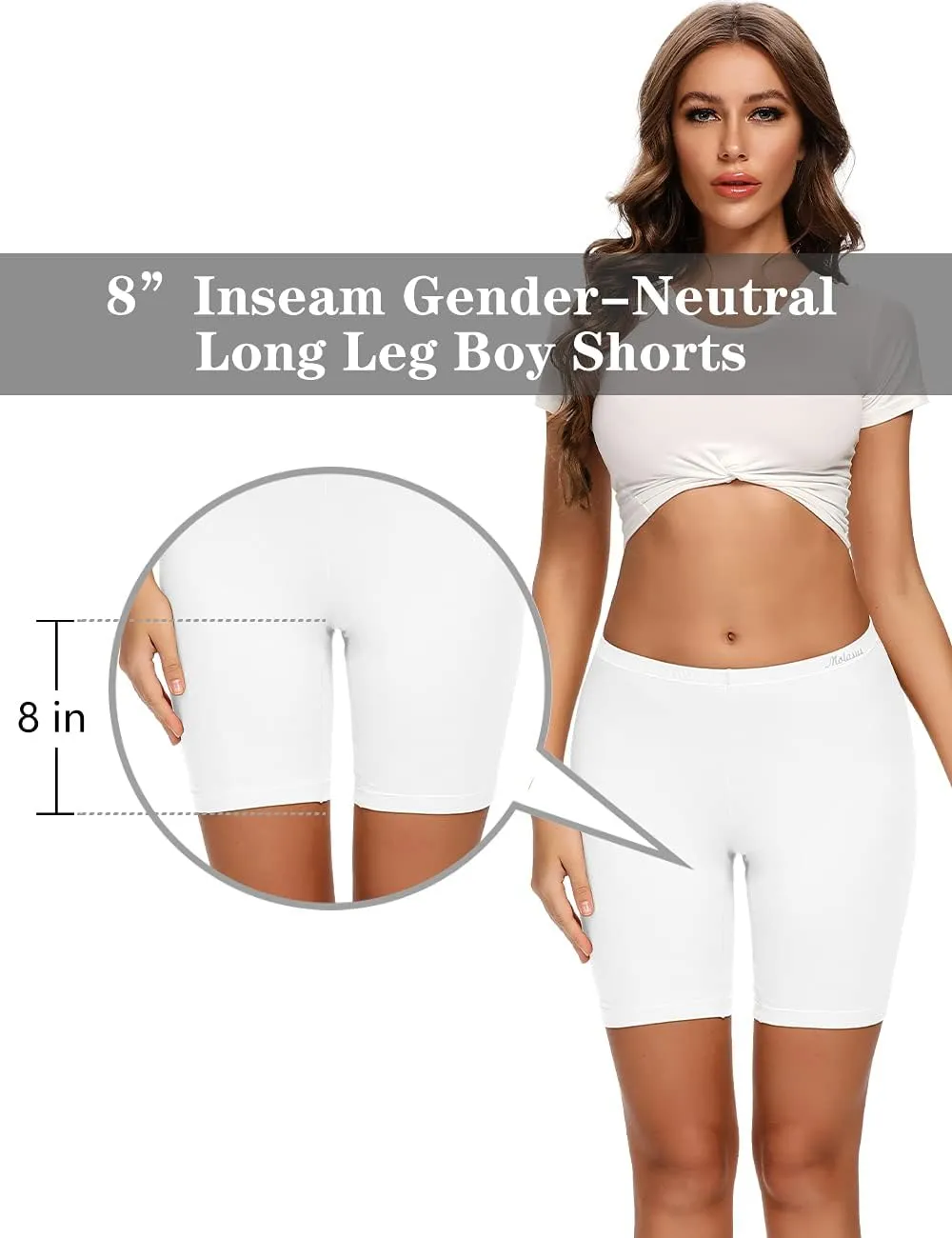 Molasus Womens Cotton Boxer Shorts Underwear Anti Chafing Bike Shorts(Regular & Plus Size)