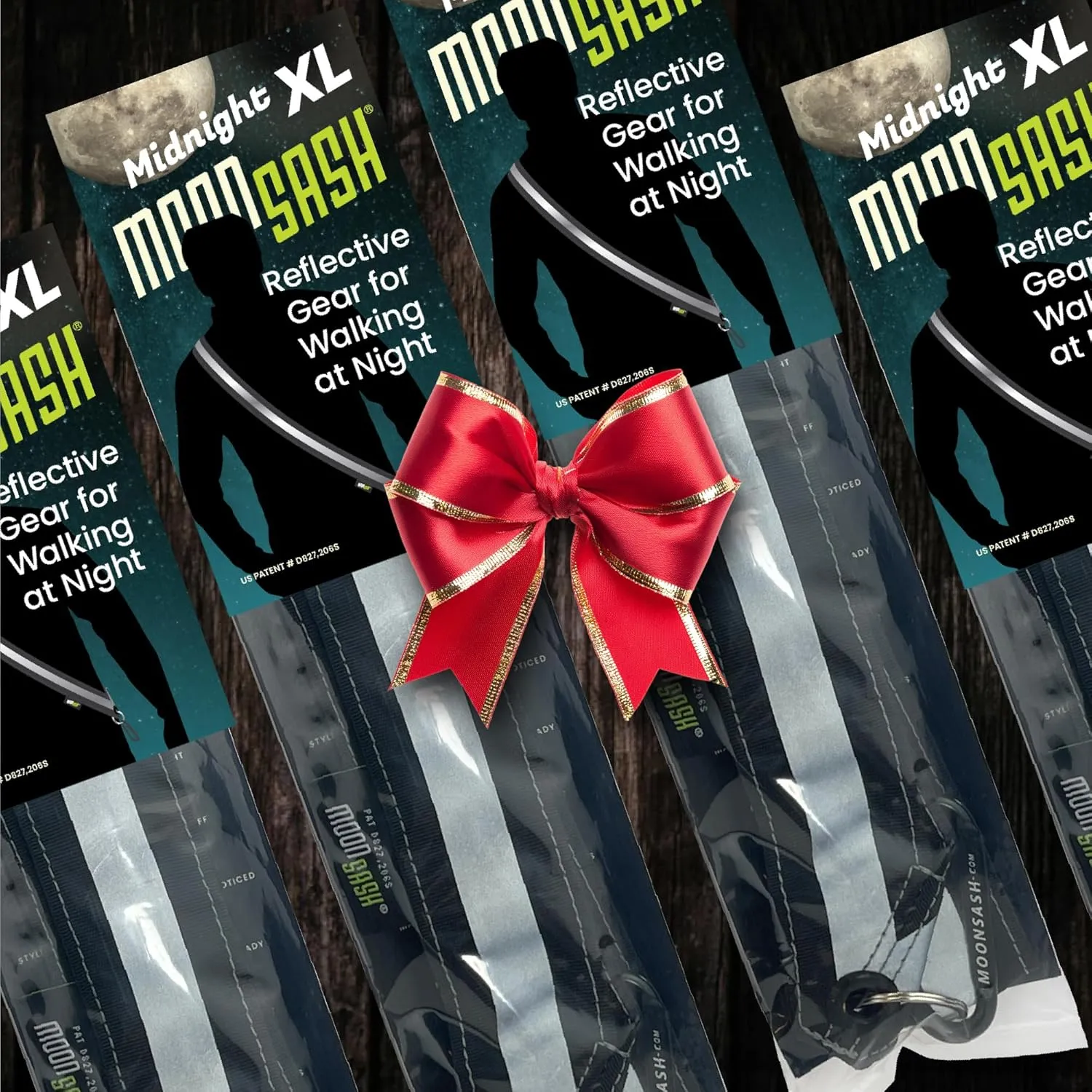 MOONSASH Reflective Sash for Walking at Night | USA-Made | Fitted, Reversible   Patented Night Walking Safety Gear | Perfect Belt/Reflective Vest for Women & Men Alternative | Essential Running Gear