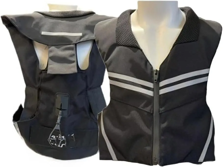 Motorcycle Air Bag Vest For Adult Kids 0.1S Trigger Airbag Adjustable Size, Unisex, Lightweight, Reflective