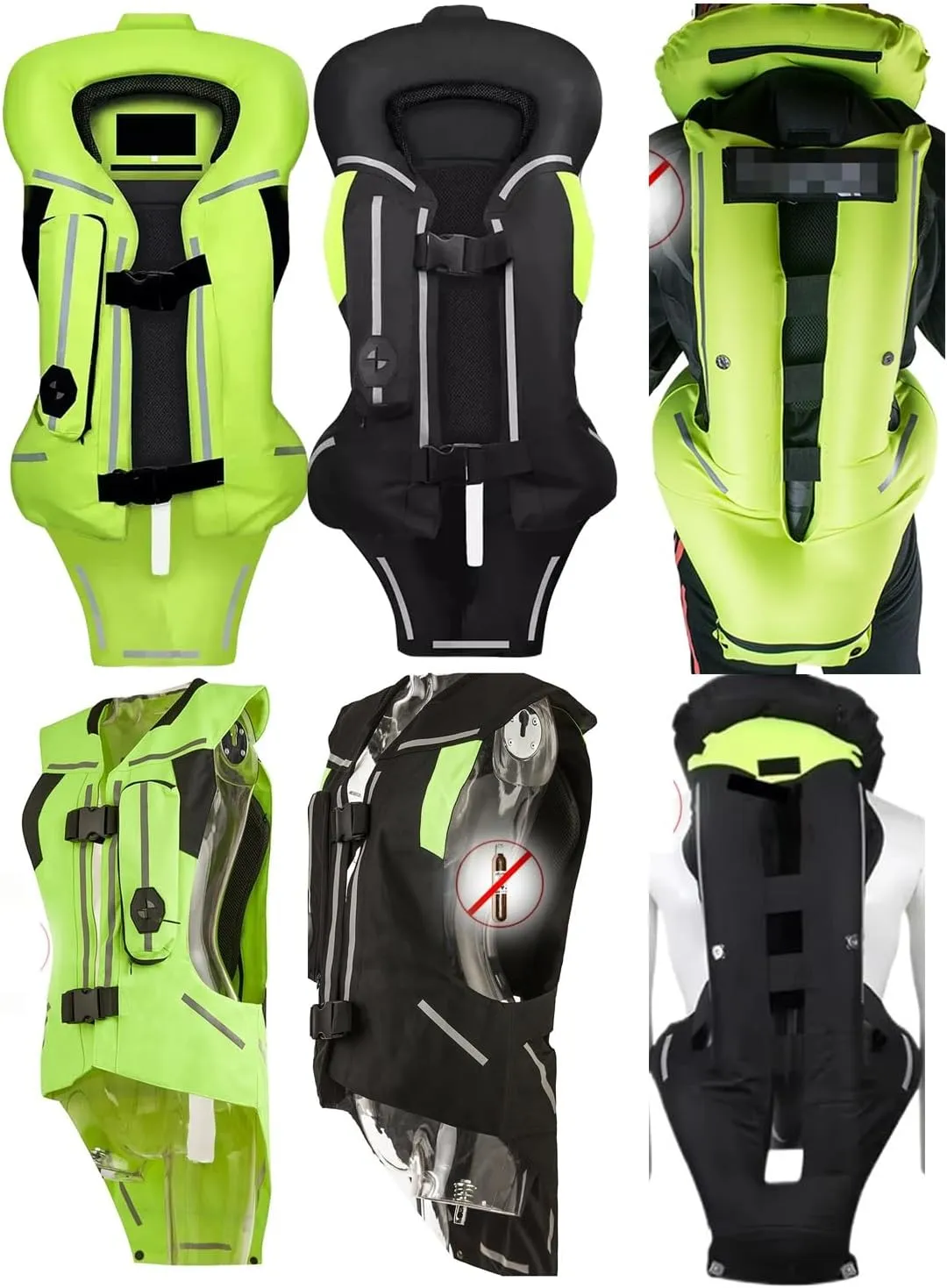 Motorcycle Airbag Vest For Men/Women 0.03S Triggers Neck/coccyx/body Airbag Horse Cycling Protective Jacket