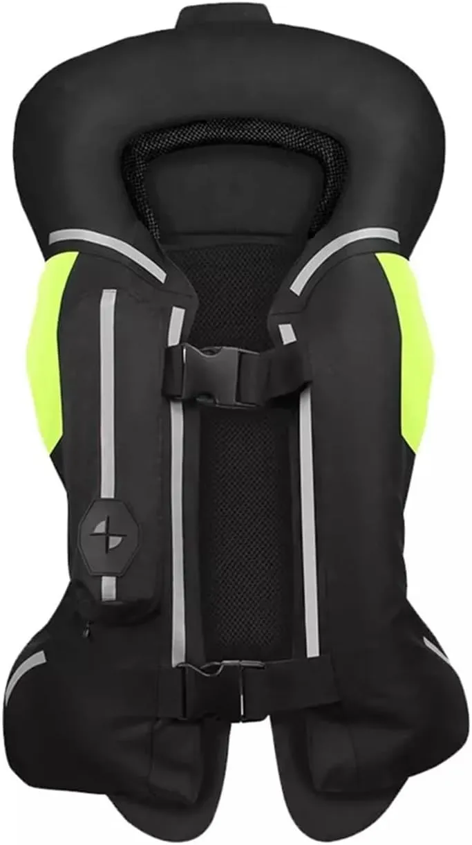 Motorcycle Airbag Vest With Reflective Tape Reusable, 0.1S Trigger Airbag Motocross Air-Bag Riding Jacket