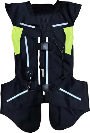 Motorcycle Airbag Vest With Reflective Tape Reusable, 0.1S Trigger Airbag Motocross Air-Bag Riding Jacket