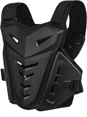 Motorcycle Armor Vest Outdoor Sports PE Riding Chest Armor Back Protector Off-Road Racing Vest, Aldult,Black
