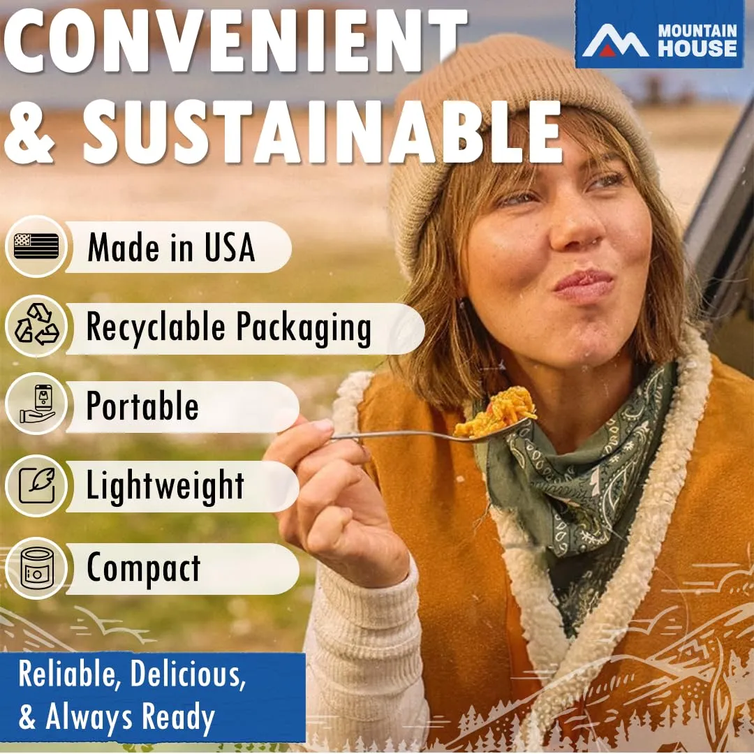 Mountain House Freeze Dried Pork Sausage 25 Servings Per Container Ready to Eat Gluten Free Meal Prep, Emergency Food, Camping & Survival Meals 30 Year Taste Guarantee Made in USA Pack of 6