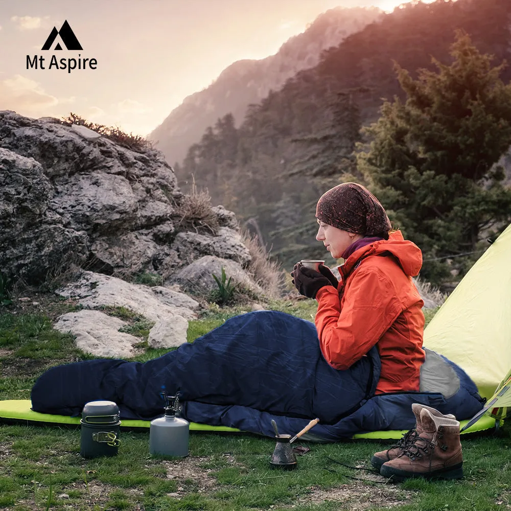 Mt Aspire Sleeping Bag Single Camping Hiking Winter Thermal -10C Navy Blue