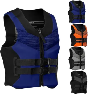 Multifunction Swim Vest for Men and Women, High Buoyancy Floating Aid Jacket, Neoprene Swimming Vest, for Kayaking Surfing Rafting