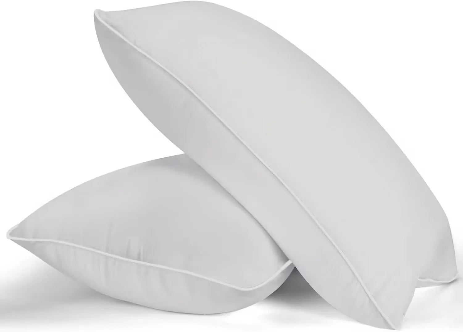 MZOIMZO Bed Pillows for Sleeping- King Size, Set of 2, Cooling Hotel Quality with Premium Soft Down Alternative Fill for Back, Stomach or Side Sleepers, Light Grey