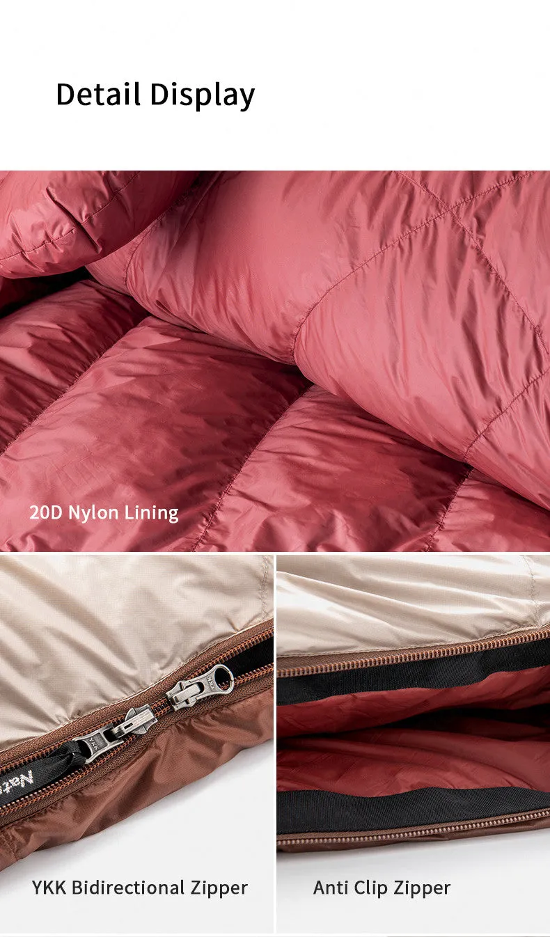 Naturehike Snowbird Mummy Duckdown Extreme Weather Sleeping Bag 1080g Size XL