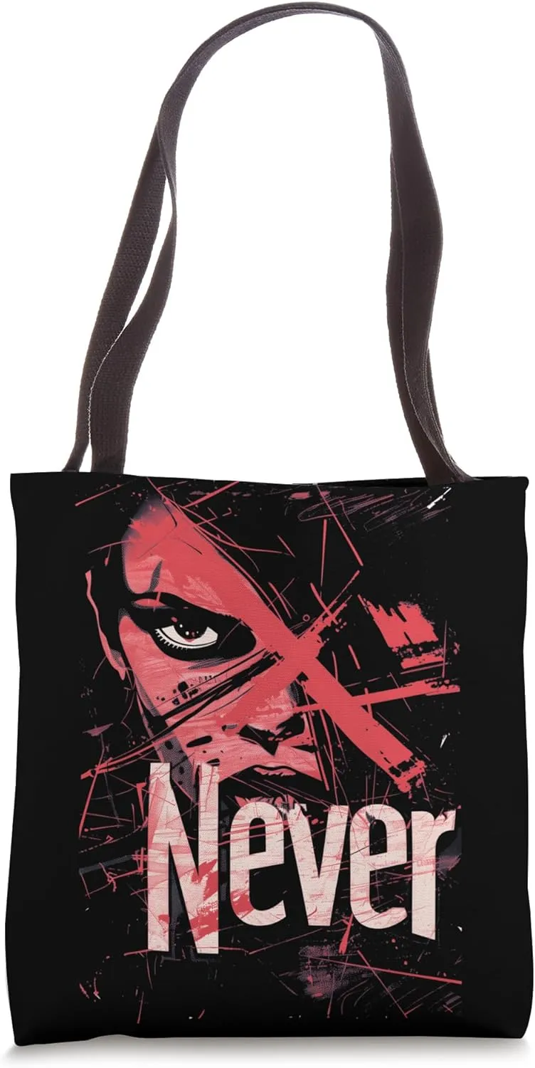 Never Back Down - Unwavering Resolve to steadfastness Tote Bag