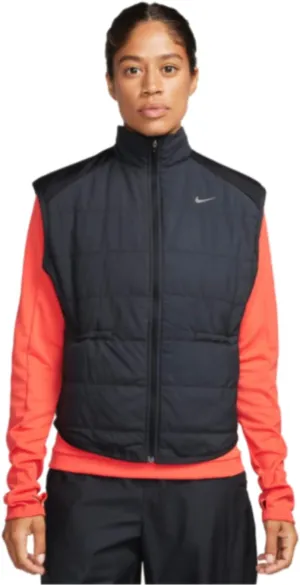 Nike Women's Therma-FIT Swift Women's Reflective Running Vest Loose Fit (US, Alpha, Small, Regular, Regular, Black)
