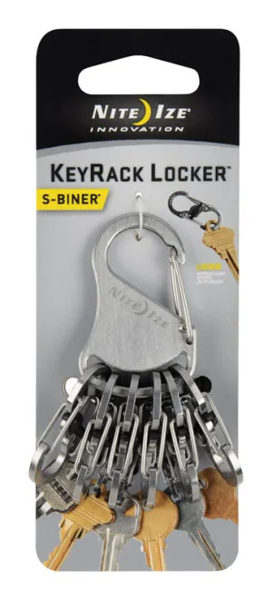 Nite Ize KeyRack Locker 2 in. D Stainless Steel Silver Carabiner Key Holder