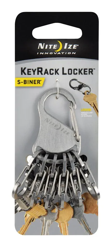 Nite Ize KeyRack Locker 2 in. D Stainless Steel Silver Carabiner Key Holder