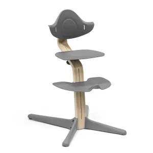 Nomi Chair, Gray – White Oak Wood, Toddler Through Teenager and Beyond with Seamless Adjustability, Better Than a Dining Booster Seat, Cure for Fidgeting, Modern Design, Strong Wooden Stem