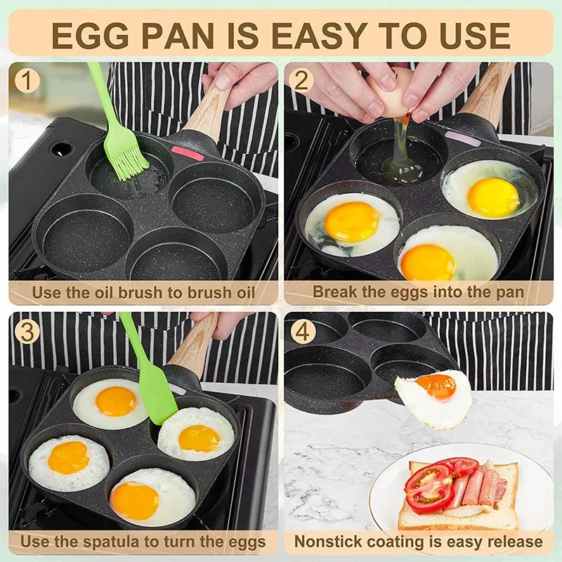 Nonstick 4-Hole Omelet Pan