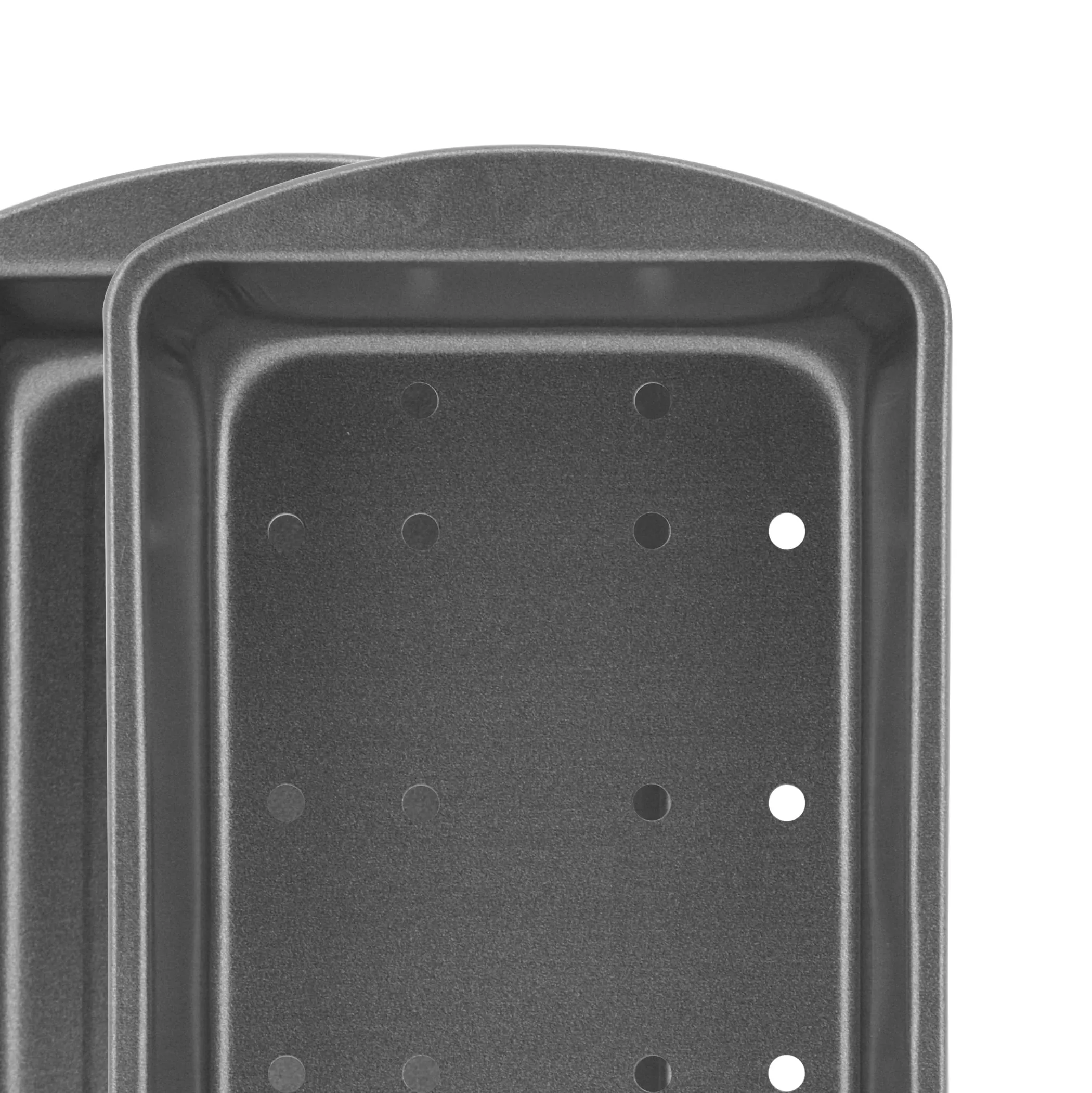 Nonstick 9.3" X 5.2" X 2.7" Meatloaf Pan with Insert, Bread and Loaf Pan, Gray