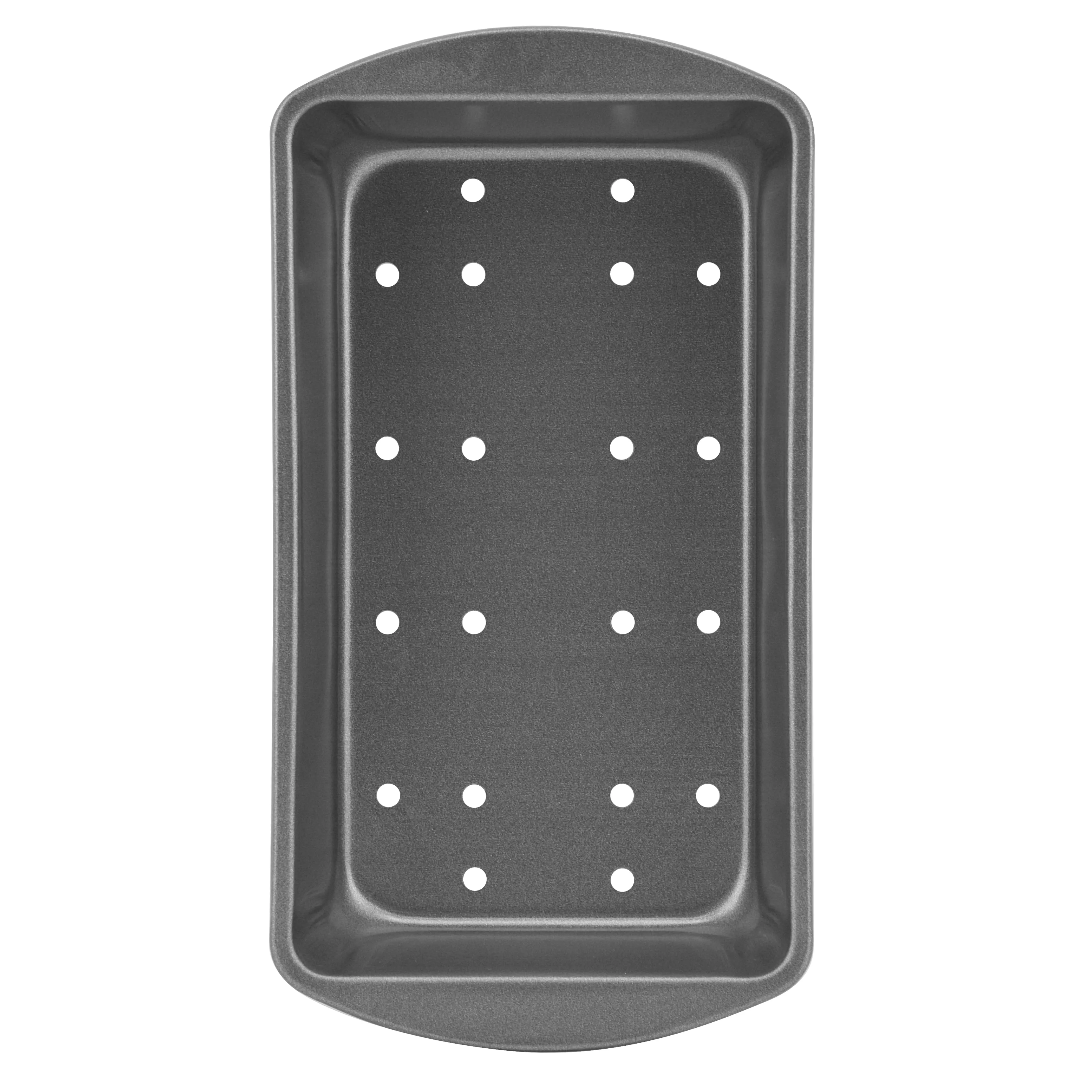 Nonstick 9.3" X 5.2" X 2.7" Meatloaf Pan with Insert, Bread and Loaf Pan, Gray