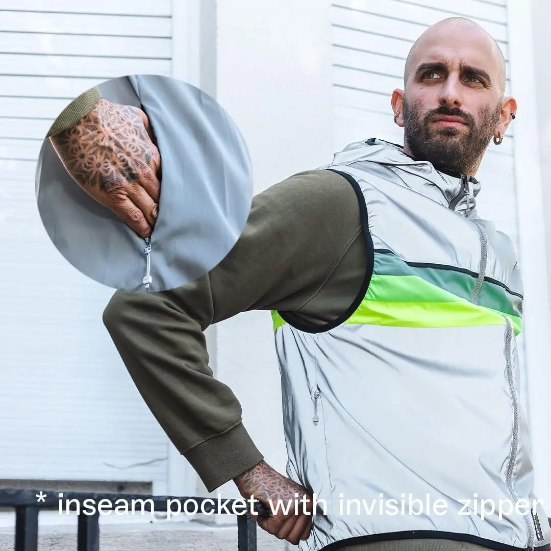 North Reflective Vest – Stylish Hi-Vis Hoodie with Pockets & 2-Way Zipper