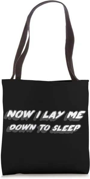 Now I Lay Me Down To Sleep | Prayer Rock Music Lyric Tote Bag
