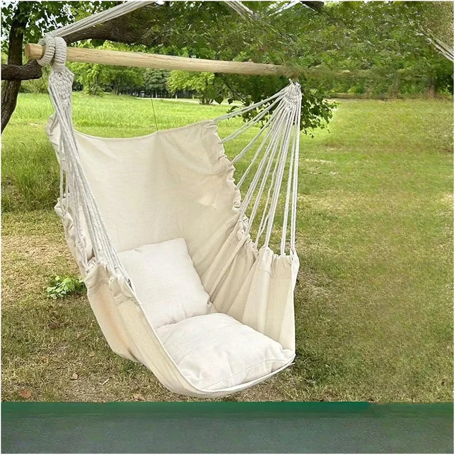 Nylon Parachute Hammock Net 1pc Leisure Fabric Hammock Chair Outdoor Swing Chair Hammock Dormitory Hammock Chair Rollover Hammock with Storage Bag Terrace Hammock(Style 11)