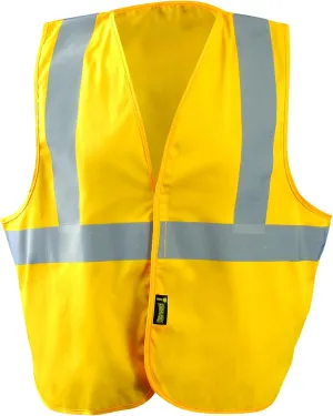 OccuNomix LUX-XSGFR-YS/M Classic Flame Resistant Cotton Non-Ansi Solid Vest, HRC 1 Protection, Small/Medium, Yellow