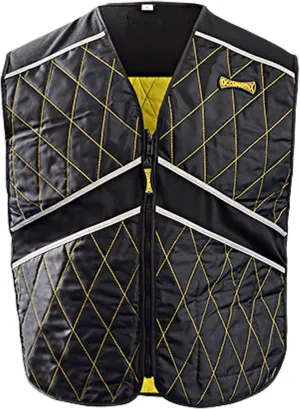 OccuNomix MiraCool Plus Evaporative Cooling Sport Vest - 2X/3X - #903 - Black With Yellow Stitching