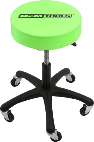 OEMTOOLS 24956 Pneumatic Mechanics Stool, Adjustable Garage Stool on Wheels, 250 Lb Support, Vinyl Upholstered Seat, Mechanic Chair and Detailing Chair