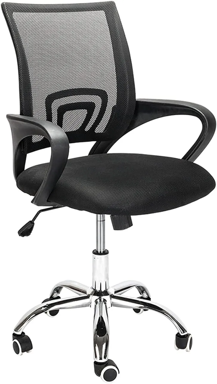 Office Chair Black Office Chair Back Gas Lift Adjustable Office Swivel Chair Breathable Cotton Mesh Home Office Desk Chairs Adjustable