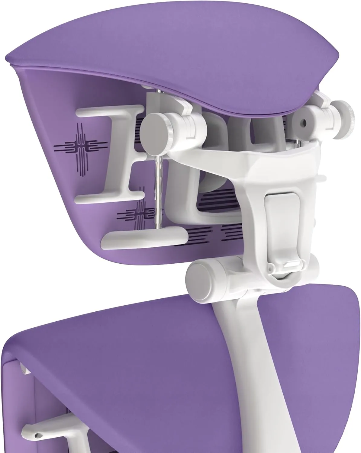 OFFICE LOGIX SHOP Embody Headrest Compatible with Herman Miller Embody Chair (Amethyst Fabric/White Frame)