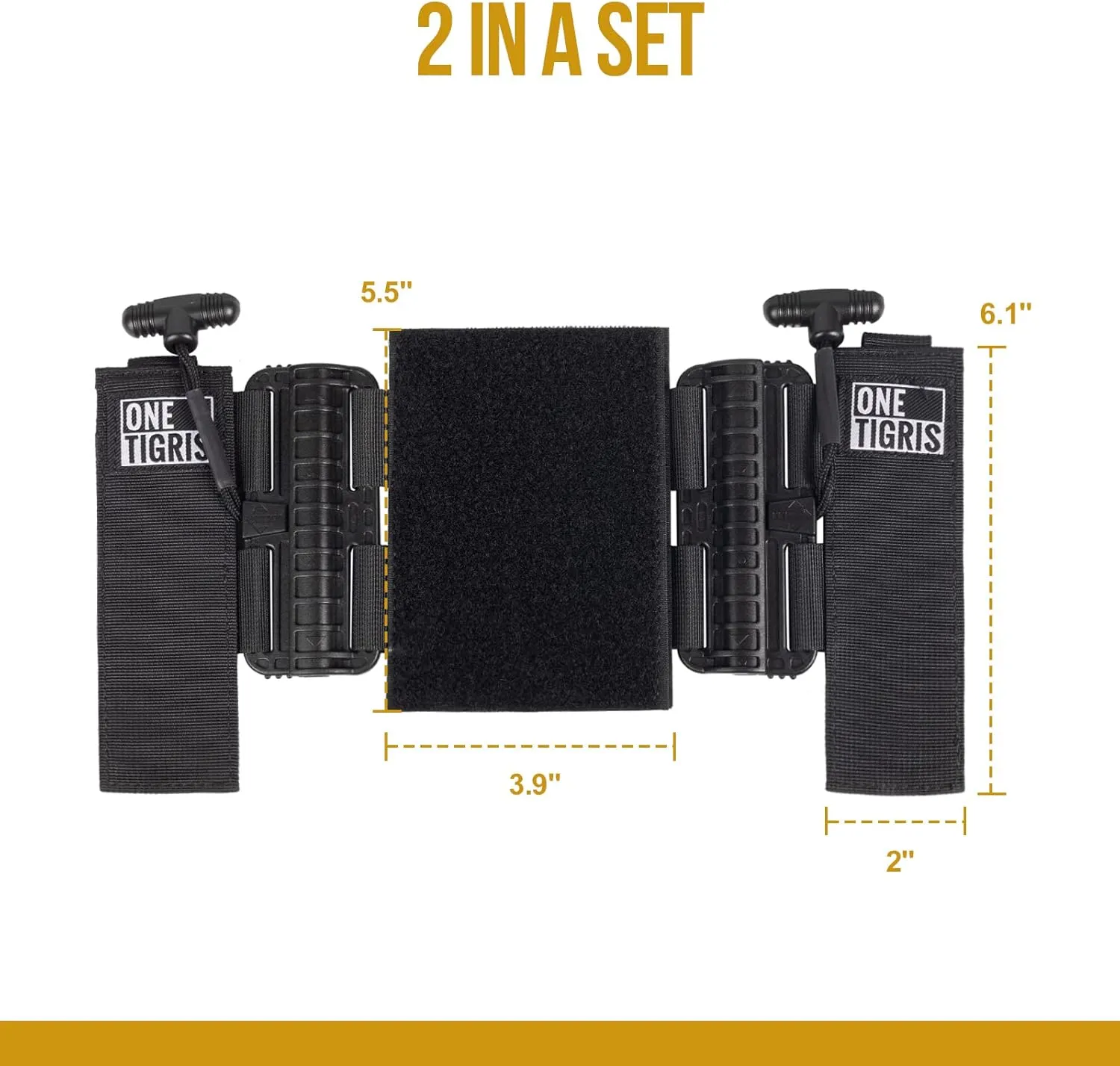 OneTigris MOLLE Quick Release Adapters for Plate Carrier, Cummerbund Quick Disconnect Buckles Tactical Vest Accessories