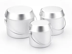 Outdoor Camping Pot and Pan Set Alunum Hanging Pot Folding Handle Frying Pan for Camping Hiking