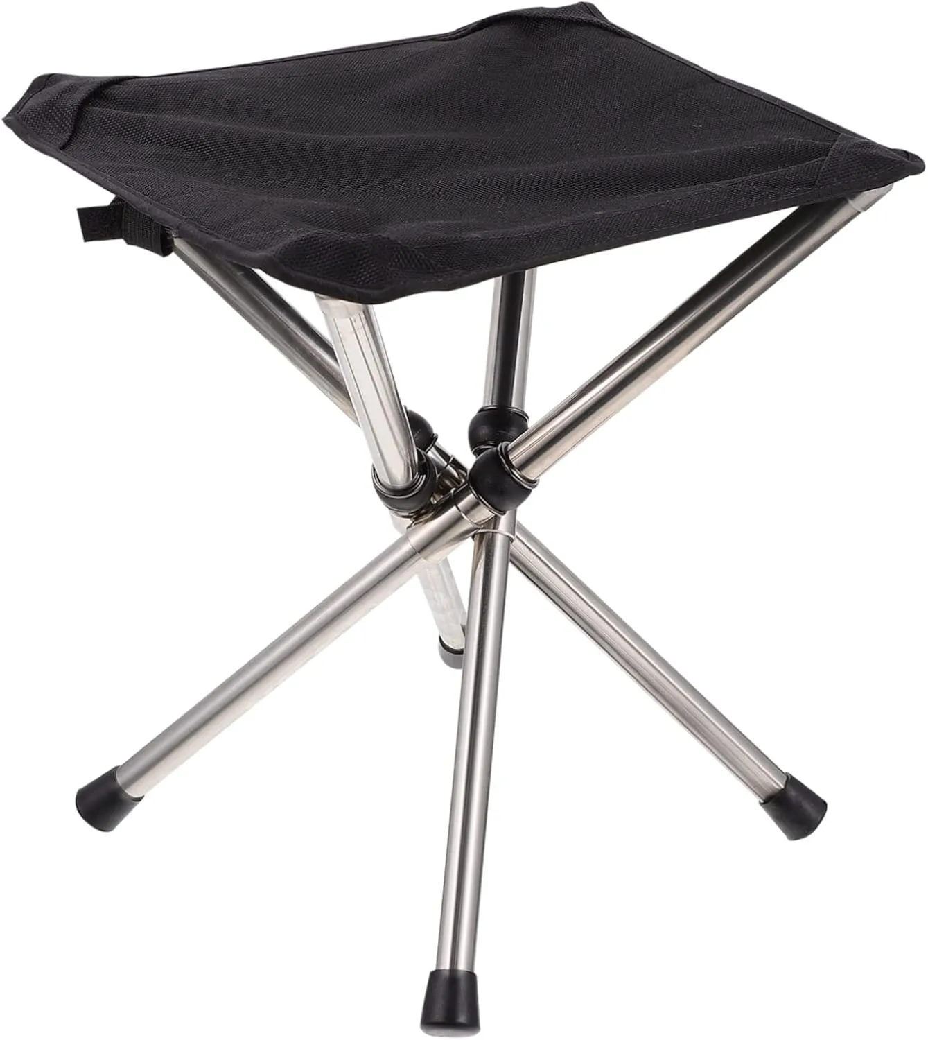 Outdoor Folding Chair Telescopic Folding Stool Portable Stainless Steel Camping Stool for Hiking Fishing Traveling