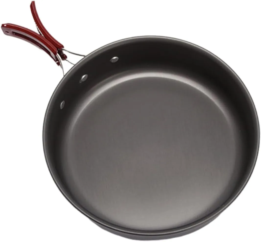 Outdoor Portable Camping Frying Pan Non Stick Cooking Ware for Family Picnics and Outdoor Cooking Handle for for Making Fried Eggs