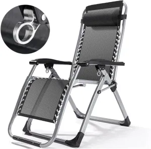 Outdoor Relax Chair, Portable Folding Recliner Chair for Lunchtime Rest, Summer Home Leisure Beach Chair, Outdoor Winter Folding Chair