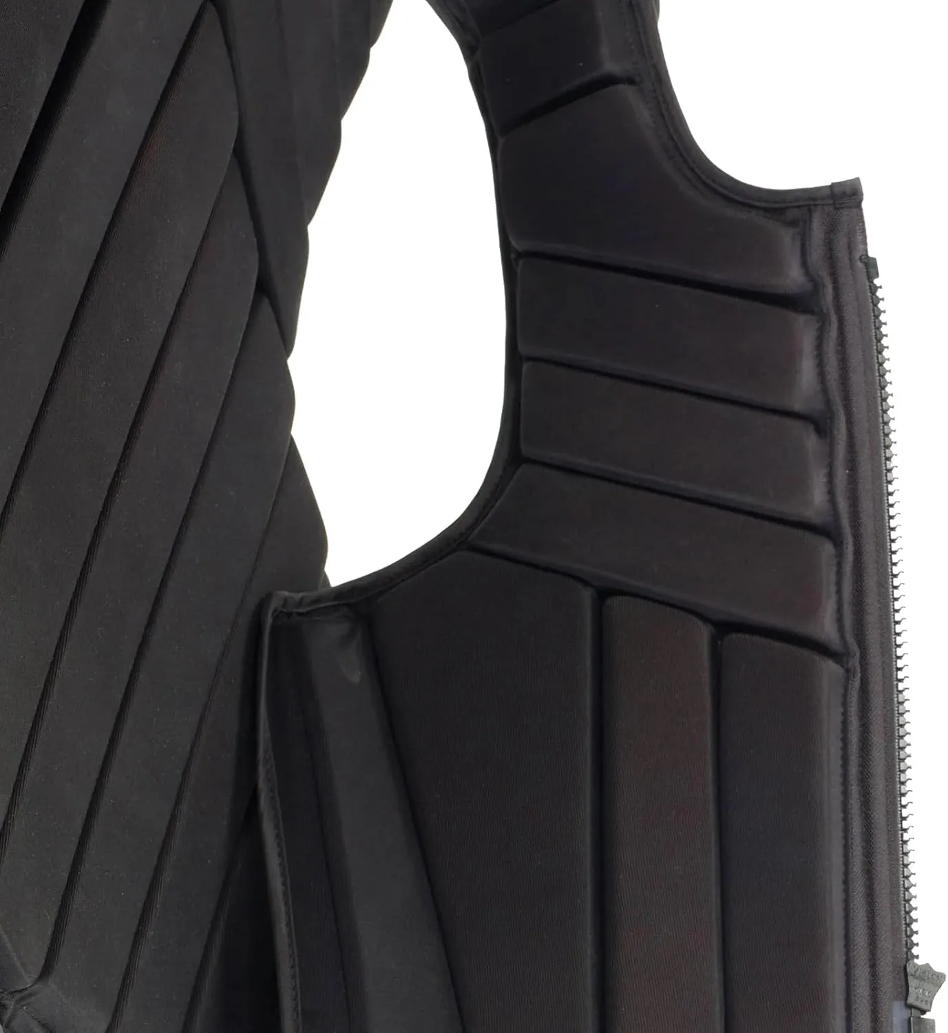 Ovation Adults' ComfortFlex Body Protector | Durable Comfortable Adjustable Safety Reflective Piping Equestrian Riding Vest, Black