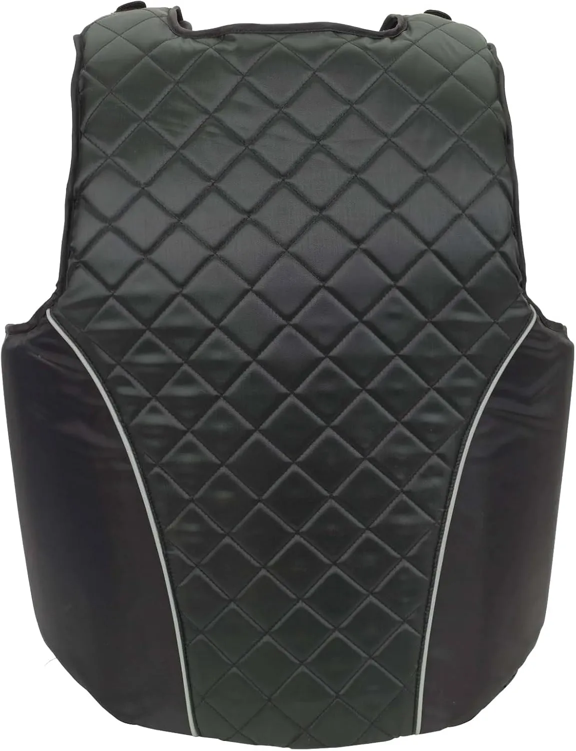Ovation Adults' ComfortFlex Body Protector | Durable Comfortable Adjustable Safety Reflective Piping Equestrian Riding Vest, Black