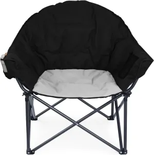 Oversized Camping Chairs, Folding Chairs for Outside, Heavy Duty Camping Chairs for Adults with Carry Bag and Cup Holder