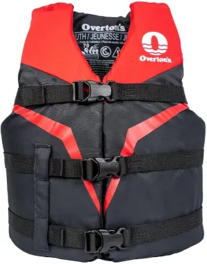 Overton's Youth Flotation Vest - USCG Approved Type III Life Jacket for Kids (50-90 lbs), Durable Nylon Material with Quick-Release Buckles for a Secure Fit
