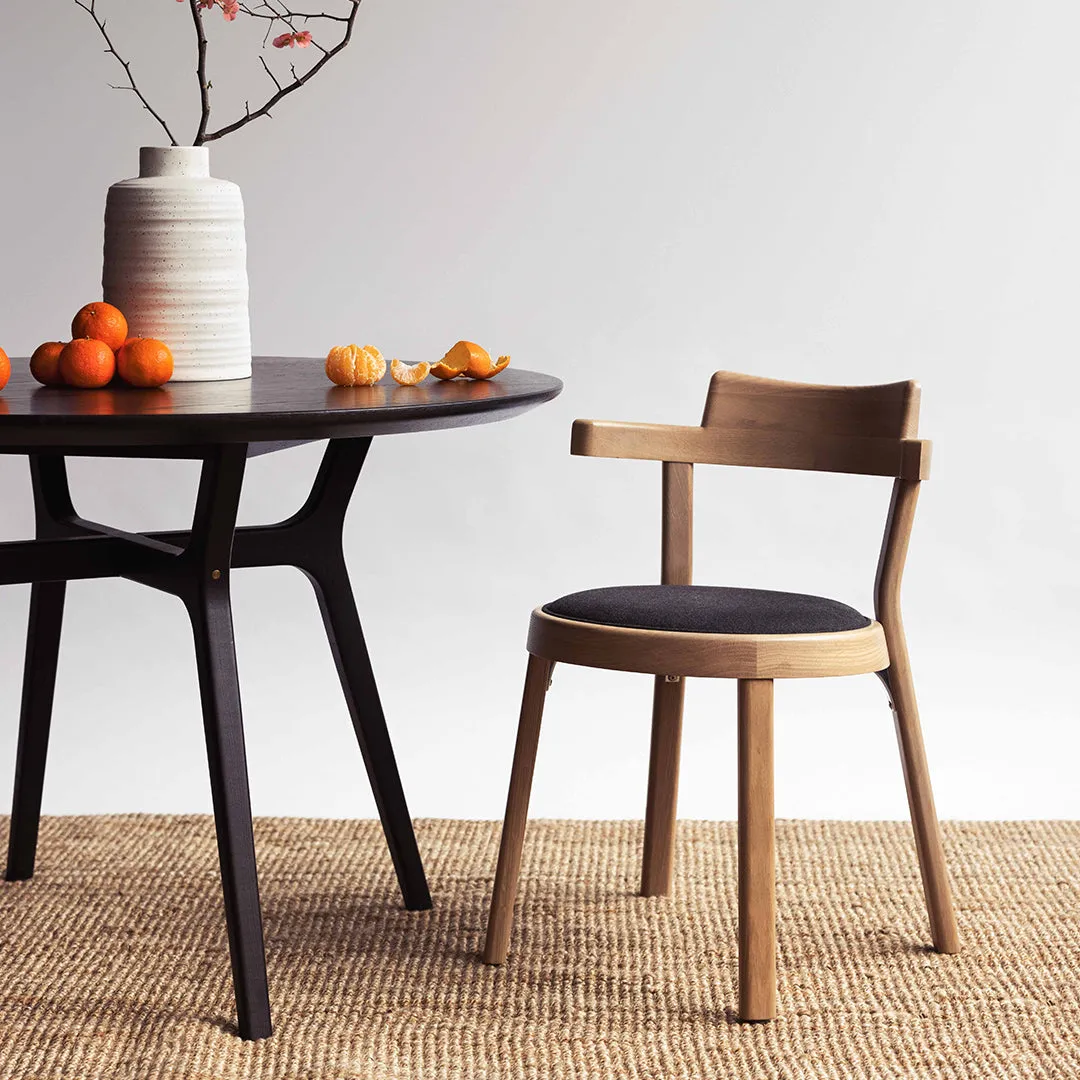 Pagoda Side Chair - Seat Upholstered - Wood Leg