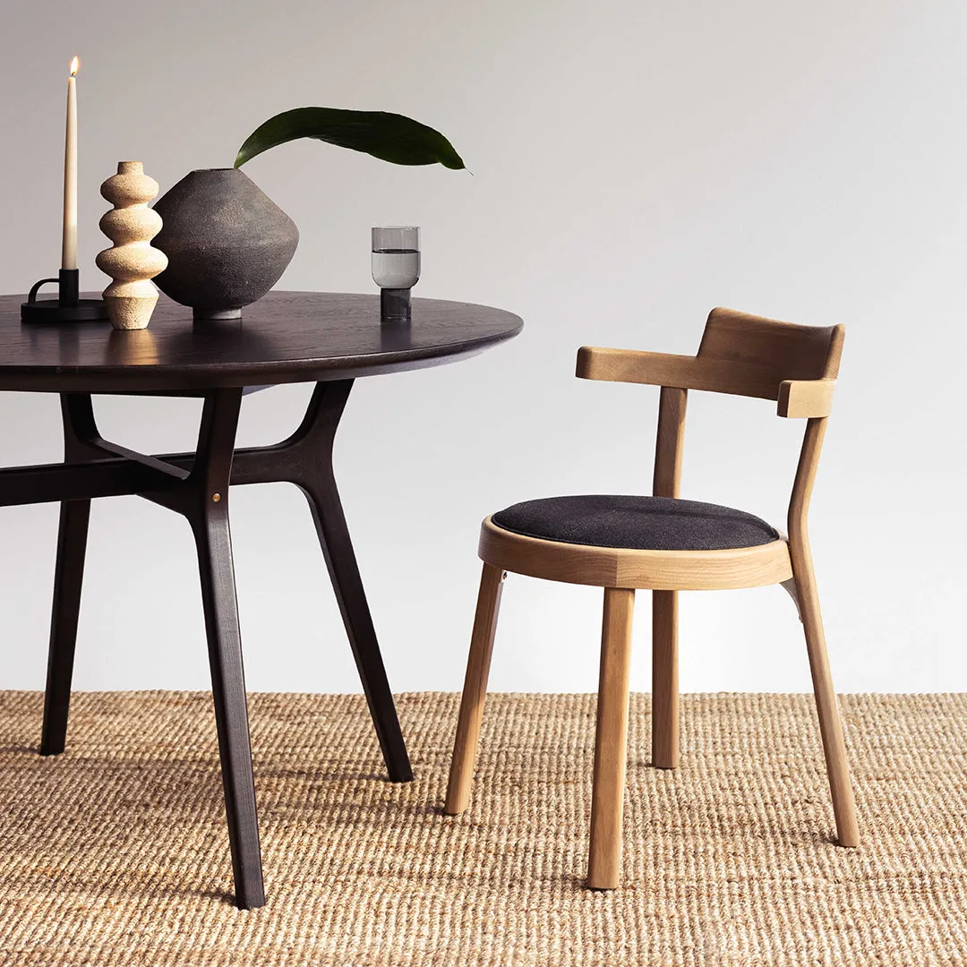 Pagoda Side Chair - Seat Upholstered - Wood Leg