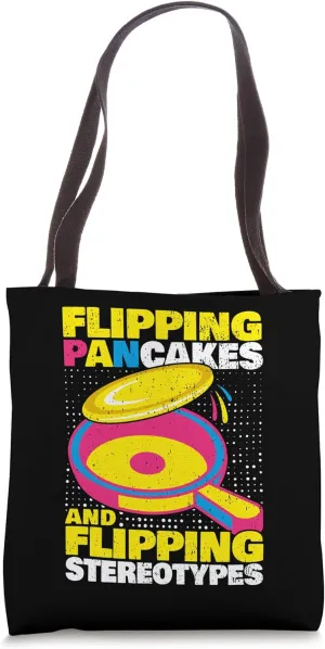 Pan Flipping Stereotypes Pan Queer Humor Pansexual Pride Pan Tote Bag