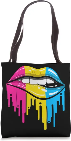 Pan Lips LGBTQ Pride Flag Pan Lip Bite Tote Bag