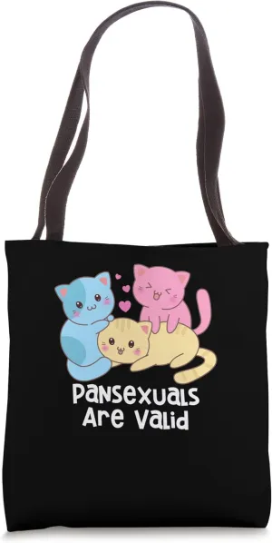 Pansexuals Are Valid Pan LGBTQ Nonbinary Pride Tote Bag