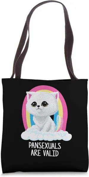 Pansexuals Are Valid Pan LGBTQ Nonbinary Pride Tote Bag