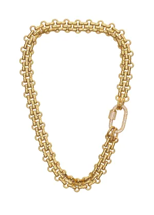 Pave Carabiner Necklace