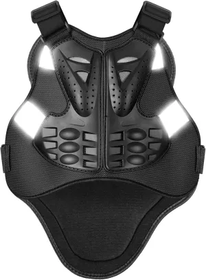PELLOR Motorcycle Armor Vest Chest Back, Motocross Body Guard Vest Skiing Riding Skating Anti-Fall Vest Protective Gear